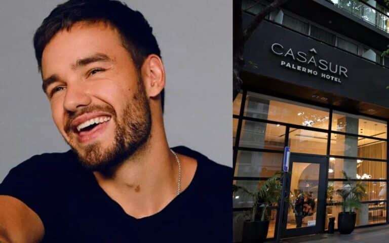 Homenaje Liam Payne frente a hotel Casa Sur en Buenos Aires Argentina
