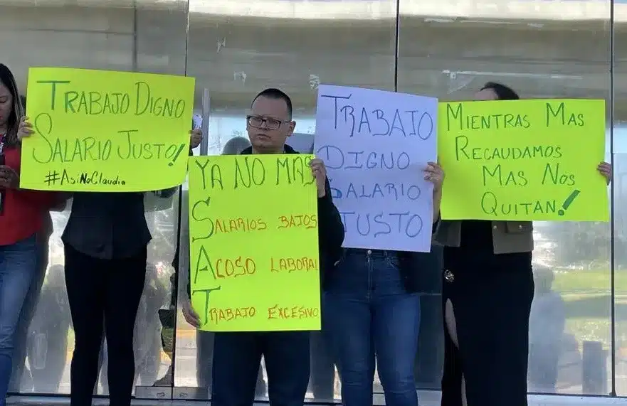 Trabaja digno, salarios bajos y condiciones laborales precarias para trabajadores del SAT