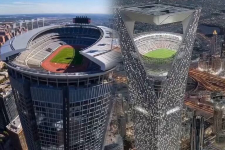 Rascacielos de Neom para la copa mundial de la FIFA 2034