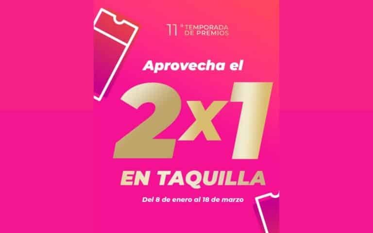 2x1 en taquilla Cinépolis