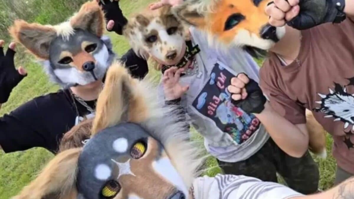 grupo de therians con distintos animales principalmente zorros