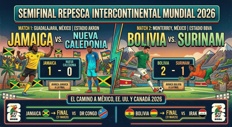 La antesala del Mundial 2026 está que arde y los últimos boletos ya tienen nombre para las finales del próximo martes. Aquí te traigo el resumen de lo que pasó en las semifinales de la repesca intercontinental disputadas este jueves 26 de marzo.