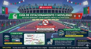 Todo lo que necesitas saber para no quedarte atrapado en el tráfico y disfrutar del México vs. Portugal este próximo 28 de marzo.