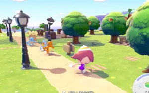 Juega con amigos en Pokémon Pokopia, el nuevo Pokémon simulación de vida. Construyan juntos el mejor hábitat en esta aventura cooperativa.