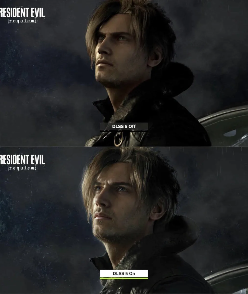 Capturas filtradas de Resident Evil Requiem donde la IA de NVIDIA alteraba sutilmente las facciones de los personajes para hacerlas "más realistas"