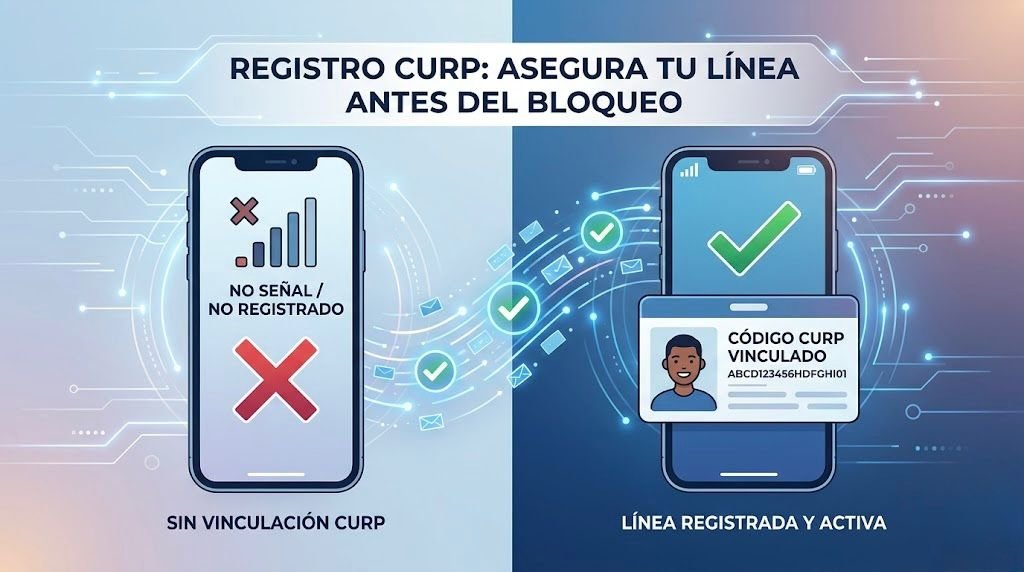 A partir del 1 de julio de 2026, todas las líneas móviles que no estén vinculadas a la Clave Única de Registro de Población (CURP) del titular serán suspendidas de manera definitiva.