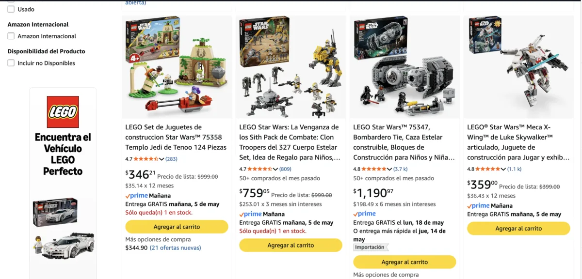 Guía de ofertas Amazon: Cómo comprar LEGO Star Wars a precio de remate este Star Wars Day
