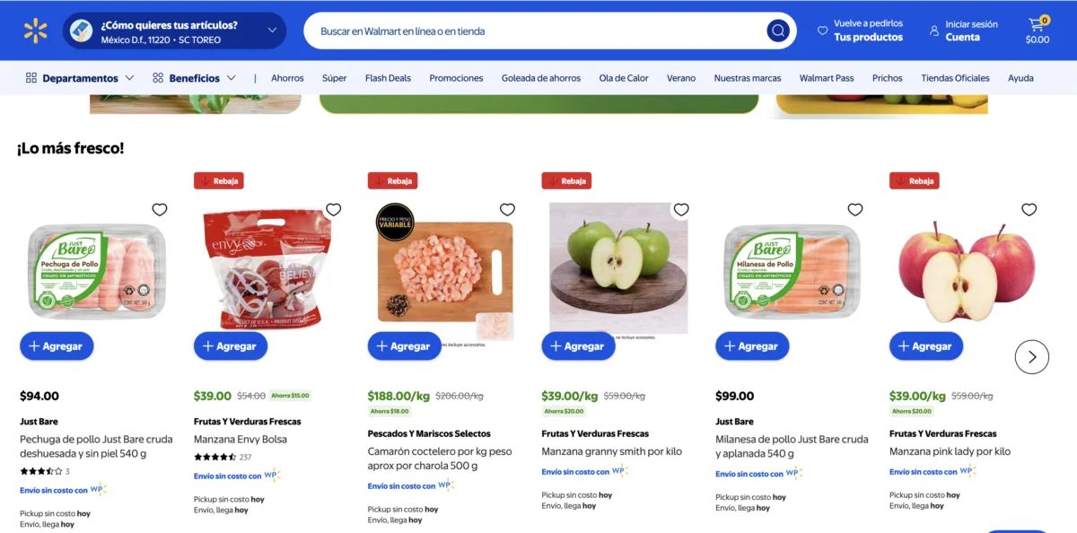 Estas son las mejores ofertas del Martes de Frescura Walmart para hoy 12 de mayo