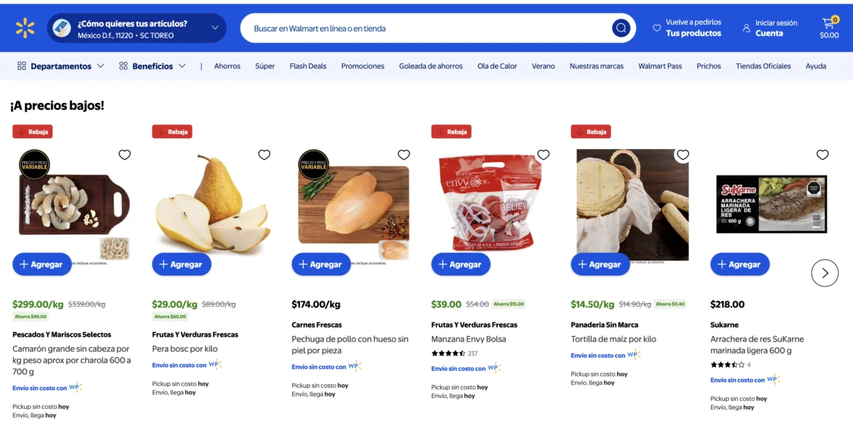 Las berries bajaron 25 pesos por charola en Walmart. Descubre qué otras frutas y verduras están en remate este Martes de Frescura hoy.