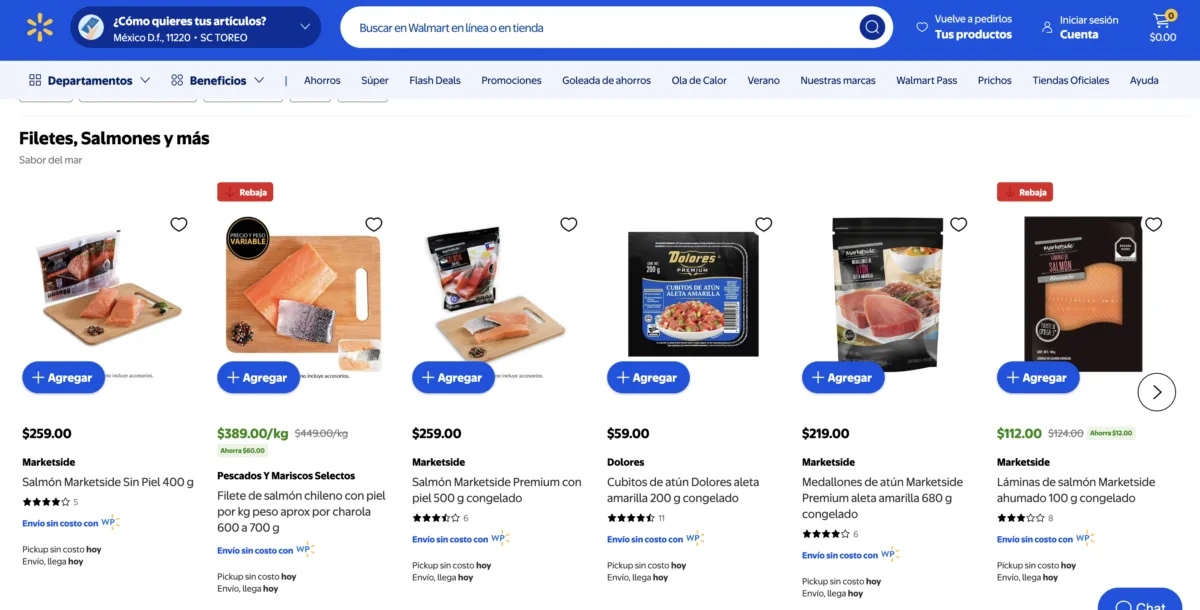 Ahorra en proteína hoy. Walmart bajó los precios en pechuga de pollo, camarón y carne de cerdo. Consulta la lista del Martes de Frescura.
