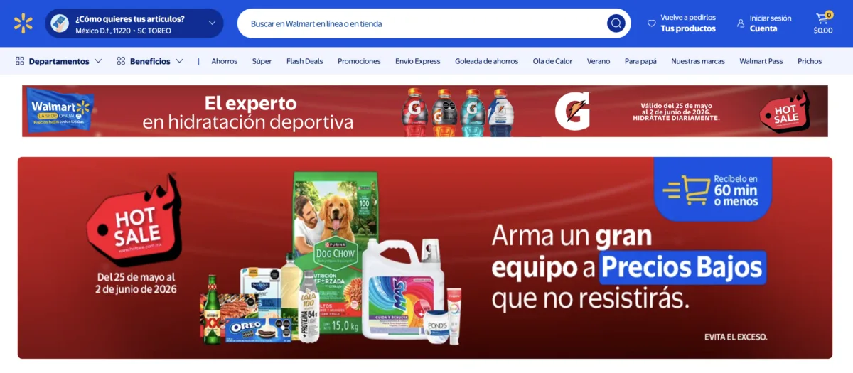 promociones y descuentos del Hot Sale Walmart del 25 de mayo al 2 de junio del 2026