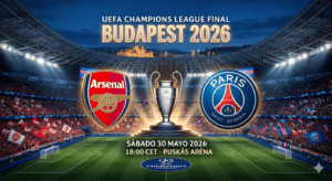 El planeta fútbol se detiene. Este sábado 30 de mayo de 2026, el imponente Puskás Aréna de Budapest será el epicentro del deporte mundial cuando el Paris Saint-Germain (PSG) y el Arsenal F.C.