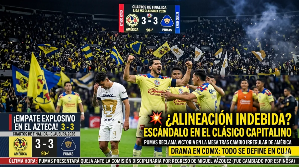 ¡Vaya inicio de Liguilla! Si pensabas que el drama solo estaba en las telenovelas, los Cuartos de Final de Ida del Clausura 2026 nos acaban de dar una dosis de realidad (y mucha polémica). Entre remontadas, goles de último minuto y un "lio de oficina" que podría cambiarlo todo, la fase final de la Liga MX está más encendida que nunca.