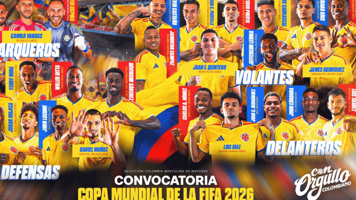 Lista convocados Colombia al Mundial 2026: estos son los 26 elegidos de Néstor Lorenzo