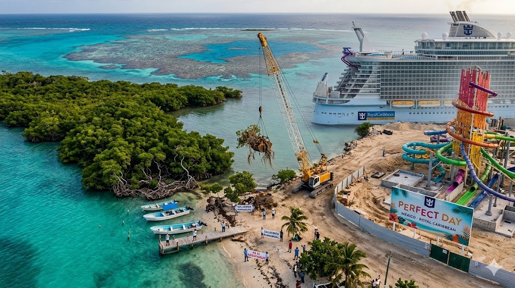 El frágil paraíso de Mahahual, una pequeña comunidad costera y pesquera al sur de Quintana Roo