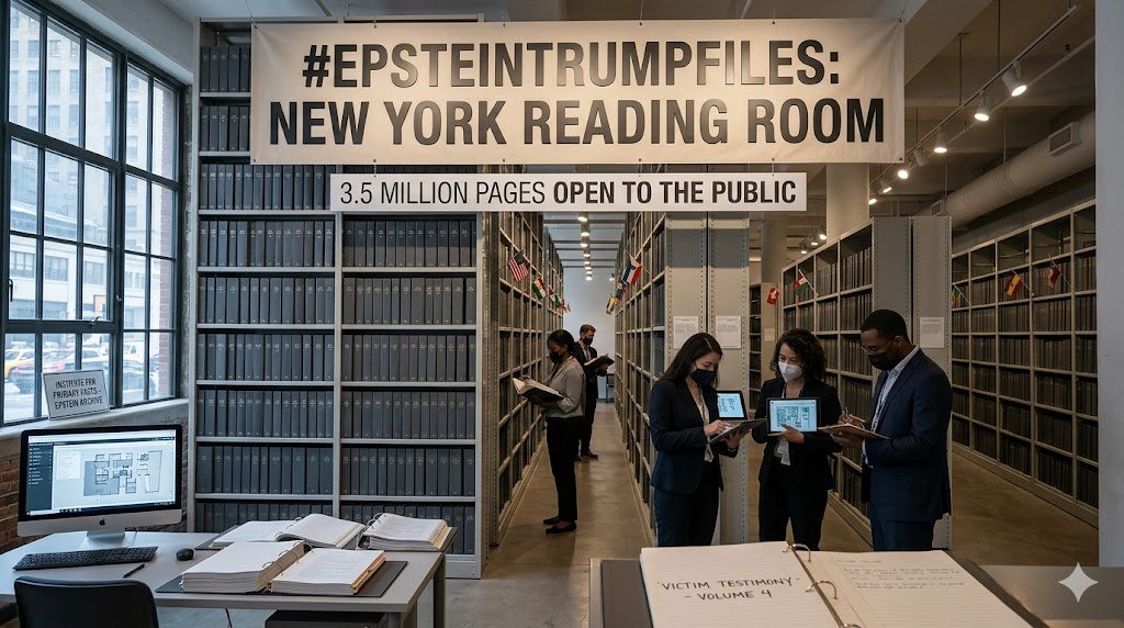 Abren en Nueva York biblioteca física con 3.5 millones de archivos que exponen los vínculos del Presidente