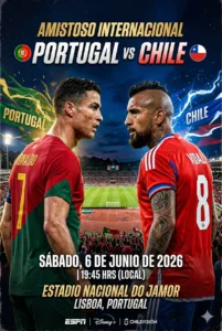 La fiebre mundialista está en su punto máximo y este sábado 6 de junio, el histórico Estadio Nacional do Jamor será el escenario de un emocionante choque internacional entre las selecciones de Portugal y Chile.