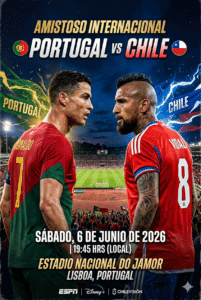 La fiebre mundialista está en su punto máximo y este sábado 6 de junio, el histórico Estadio Nacional do Jamor será el escenario de un emocionante choque internacional entre las selecciones de Portugal y Chile.