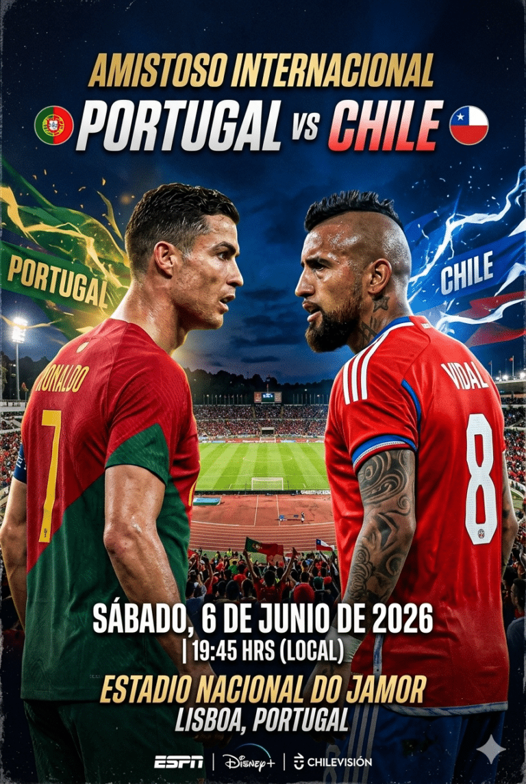La fiebre mundialista está en su punto máximo y este sábado 6 de junio, el histórico Estadio Nacional do Jamor será el escenario de un emocionante choque internacional entre las selecciones de Portugal y Chile.