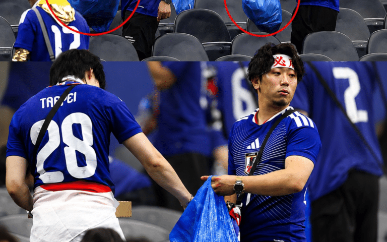 Los aficionados japoneses vuelven a dar una lección al mundo: limpian el estadio después del empate ante Países Bajos en el Mundial 2026