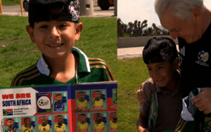 Luchito el niño mexicano que conquistó a la selección de Sudáfrica con su álbum Panini del Mundial