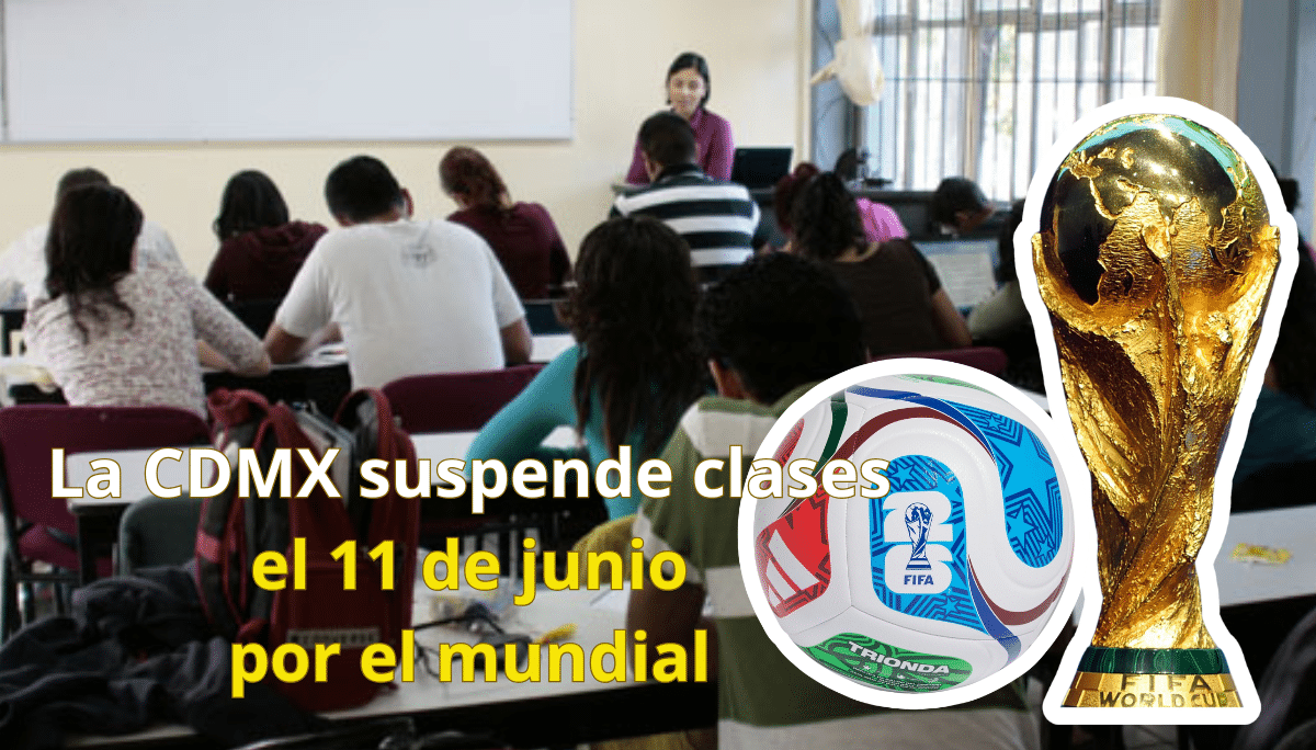 Anuncio oficial sobre la suspensión de clases en escuelas de la Ciudad de México para el día de la inauguración del Mundial 2026 en el Estadio Azteca.