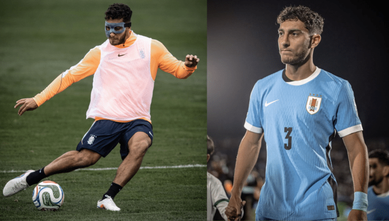 Sebastián Cáceres atrajo todas las miradas al utilizar una máscara protectora durante el enfrentamiento contra Arabia Saudita.