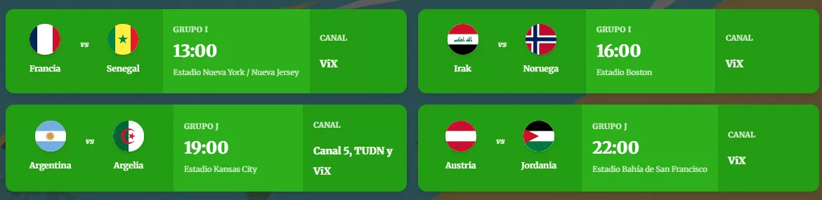 partidos 16 de Junio