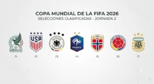 Primeros invitados a dieciseisavos de final del mundial 2026.