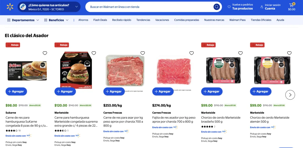 Aprovecha el Martes de Frescura Walmart este 14 de julio en carnes, pollo, frutas y verduras básicas.