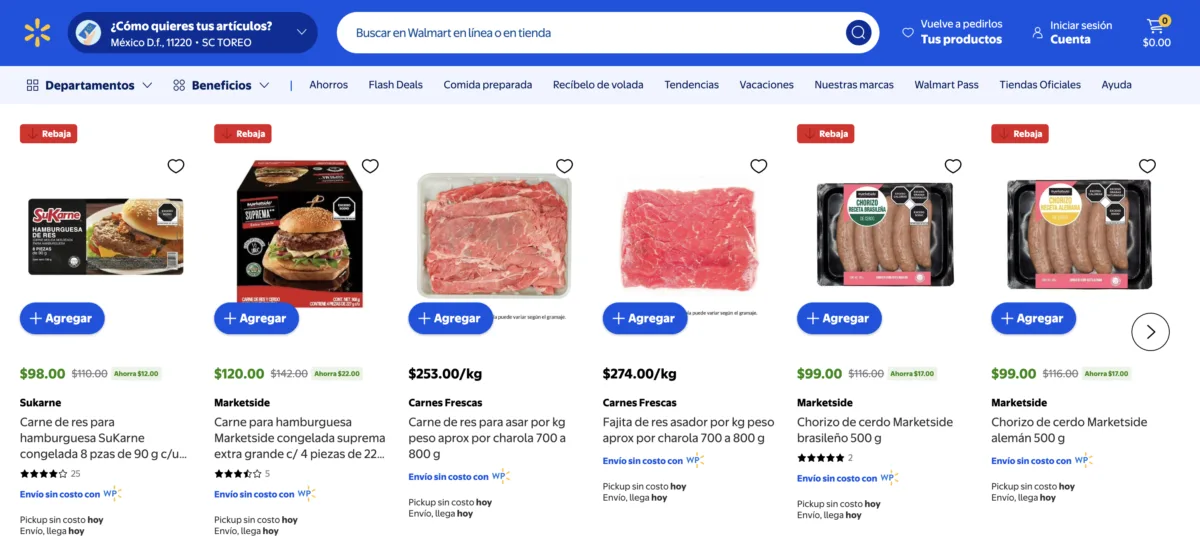 Chorizo de cerdo Marketside brasileño y alemán de $116 pesos a $99 pesos la pieza de 424 gramos por el martes de frescura 21 de julio