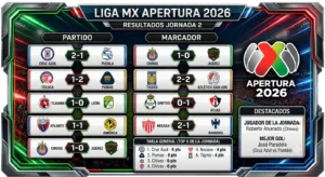 La Jornada 2 del Apertura 2026 dejó a Tijuana, Cruz Azul, Atlas y Necaxa con paso perfecto en la cima de la Liga MX. La sorpresa la dio Querétaro al remontar de último minuto a Pachuca.