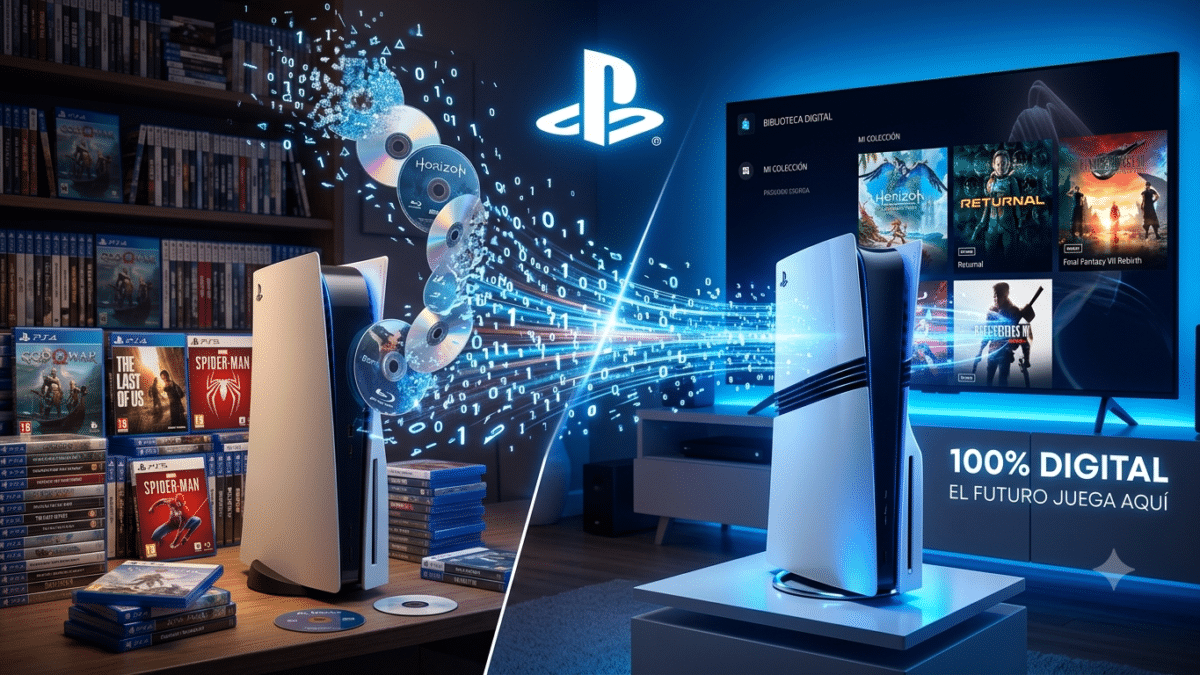 Las decisiones estratégicas más recientes de Sony, como el lanzamiento de la PS5 Digital Edition y la nueva PS5 Pro —que prescinde del lector de discos de fábrica—