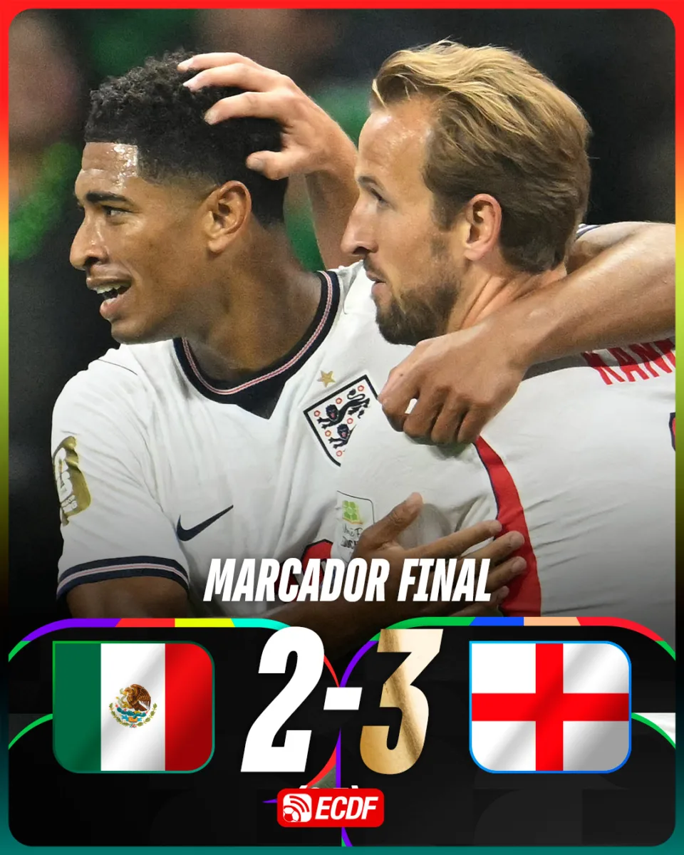 México perdió 3 a 2 contra Inglaterra el pasado Domingo 5 de Julio