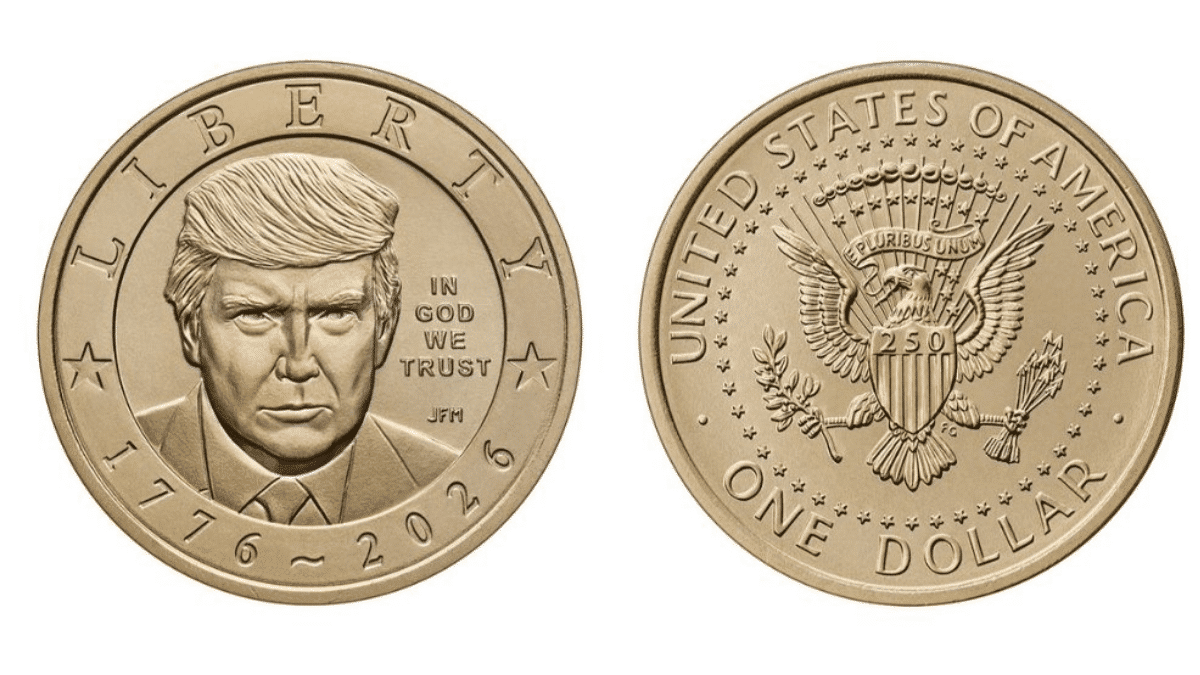 Moneda conmemorativa de 1 dólar de Donald Trump