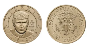Moneda conmemorativa de 1 dólar de Donald Trump