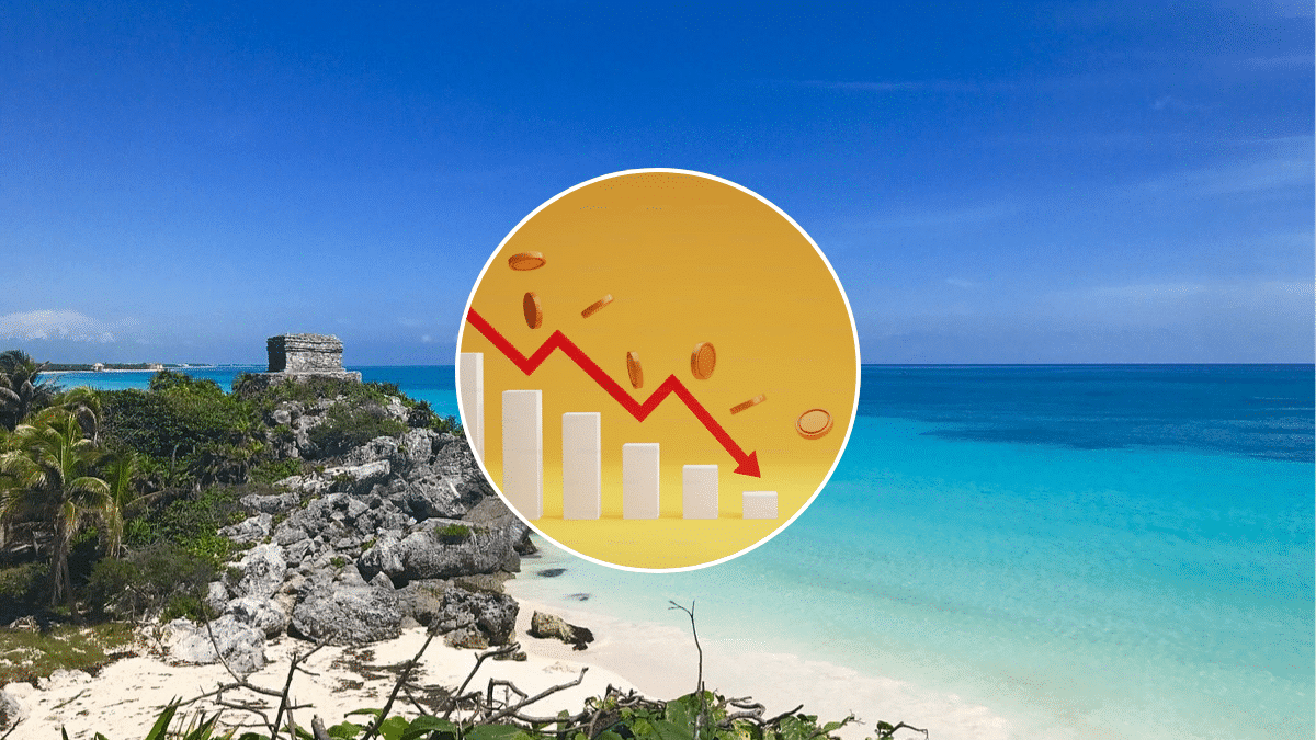 Tulum enfrenta su peor crisis turística en años con ventas desplomadas 60% por el sargazo, justo semanas después del pico del Mundial.