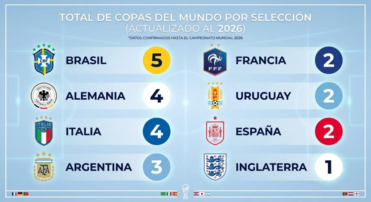 Con este triunfo de "La Roja", el selecto grupo de campeones del mundo actualiza sus vitrinas tras la conclusión de la primera Copa del Mundo de 48 equipos.