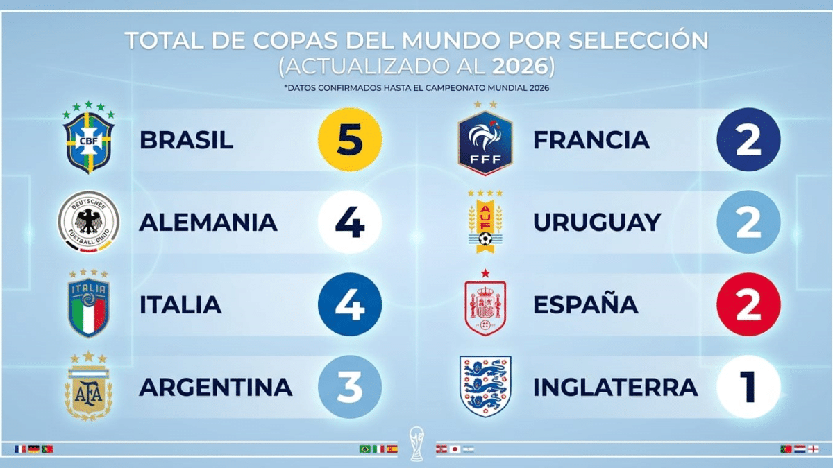 Con este triunfo de "La Roja", el selecto grupo de campeones del mundo actualiza sus vitrinas tras la conclusión de la primera Copa del Mundo de 48 equipos.