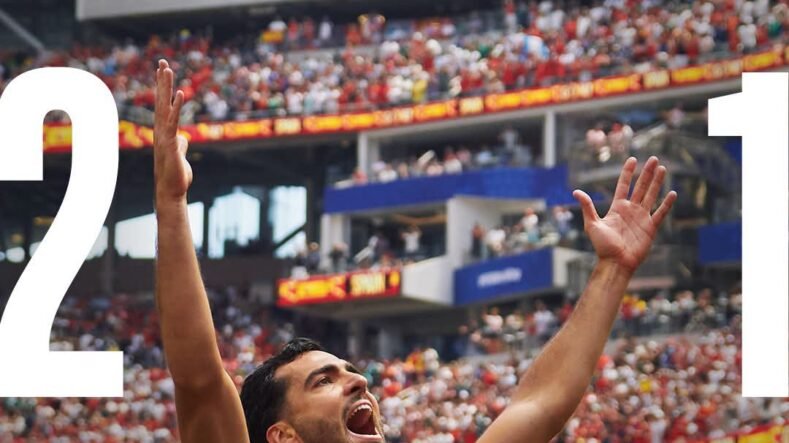 España avanzó a las semifinales* de la Copa del Mundo 2026 tras vencer de forma agónica a Bélgica por 2-1 en Los Ángeles.
