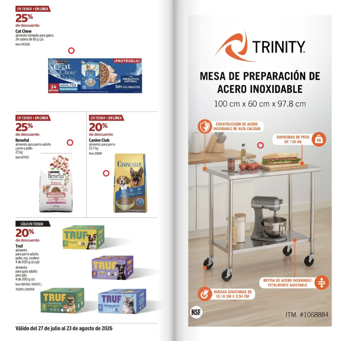 Cuponera Costco agosto 2026: alimento para mascotas con 20% y 25% de descuento.