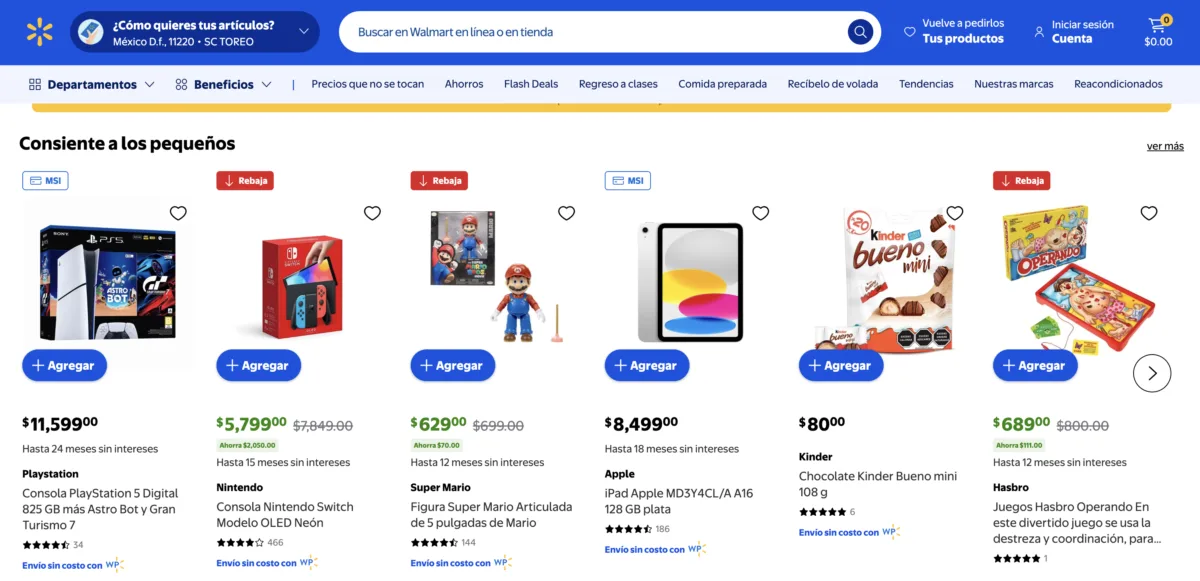 Consola Nintendo Switch OLED a $5,799 pesos en el folleto quincenal de Walmart del 25 de agosto de 2026