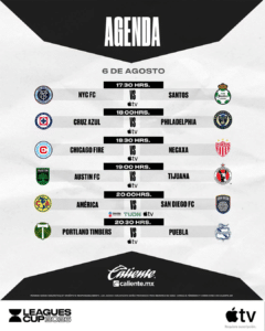 Destacan el debut histórico del América recibiendo al San Diego FC en México y la visita del campeón Cruz Azul a Philadelphia Union.