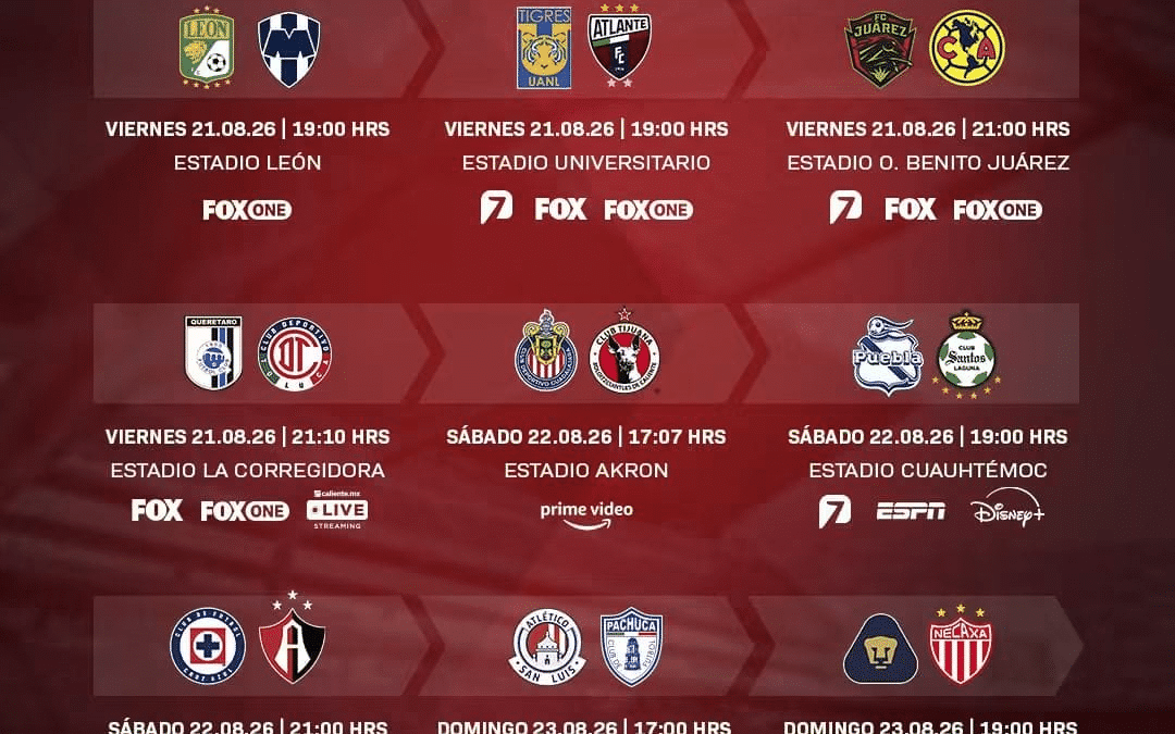 ¡Rueda el balón en la Jornada 5 del Apertura 2026! La máxima categoría del balompié nacional retoma su máxima intensidad este fin de semana.