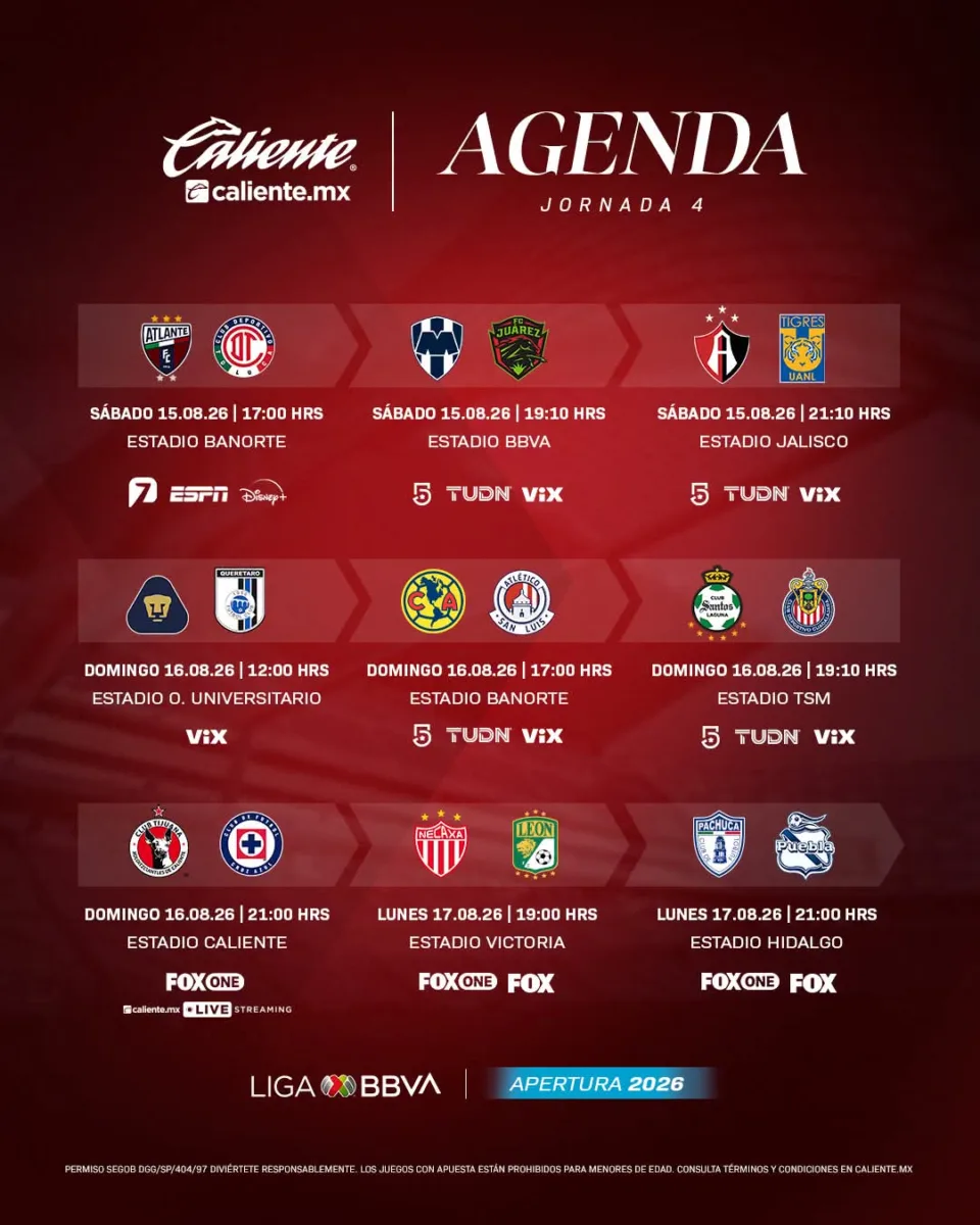 El torneo se reactivará sin el tradicional "viernes botanero" para permitir el descanso de los equipos, abriendo cartelera con el choque entre Atlante y Toluca.
