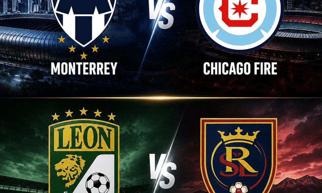 La cartelera presenta una lucha de titanes entre la Liga MX y la MLS con los enfrentamientos de CF Monterrey vs. Chicago Fire FC y Club León vs. Real Salt Lake.