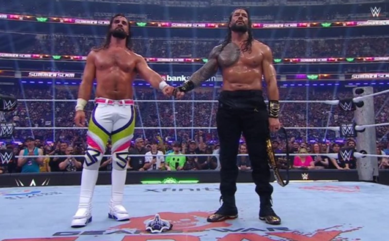 Roman Reigns retuvo el Campeonato Mundial de Peso Pesado ante Seth Rollins.