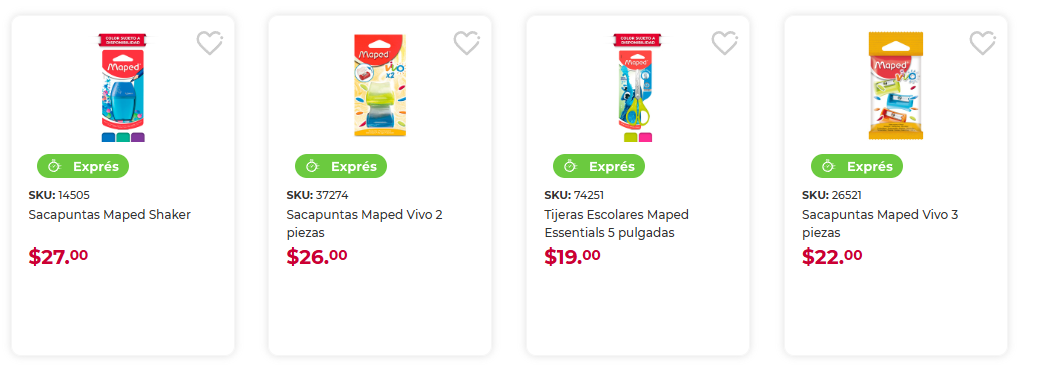 Sacapuntas Maped desde 26 pesos en Office Depot