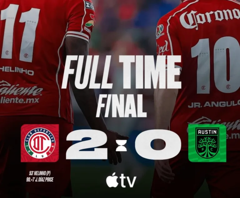 El Toluca avanzó a las Semifinal de la Leagues Cup 2026 tras vencer 2-0 a Austin FC en el Red Bull Arena de Nueva Jersey.