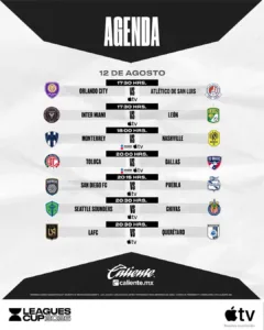 La Leagues Cup presenta siete cruciales duelos entre la Liga MX y la MLS. Inter Miami recibe a León y Orlando City choca contra Atlético de San Luis, mientras que Monterrey visita a Nashville por señal abierta.